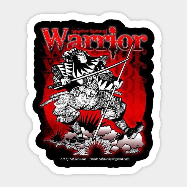 Japanese Samurai Warrior Sticker by MyTeeGraphics